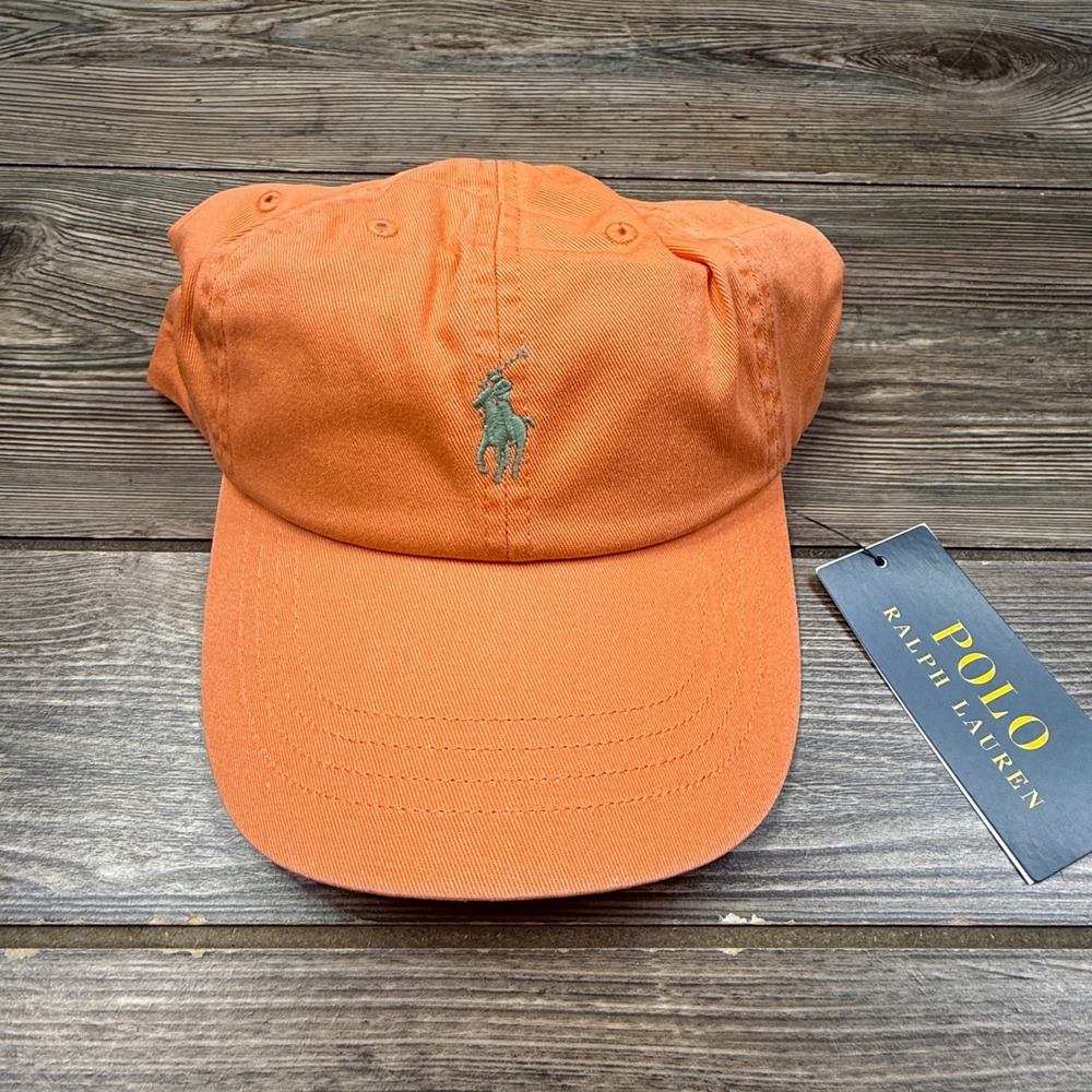 Polo Ralph Lauren Mens OS Ball Cap Orange Iconic Cotton Chino NWT